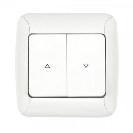 Günsan Fantasy Jalousietaster Rolladentaster Steckklemmen Unterputz Weiß