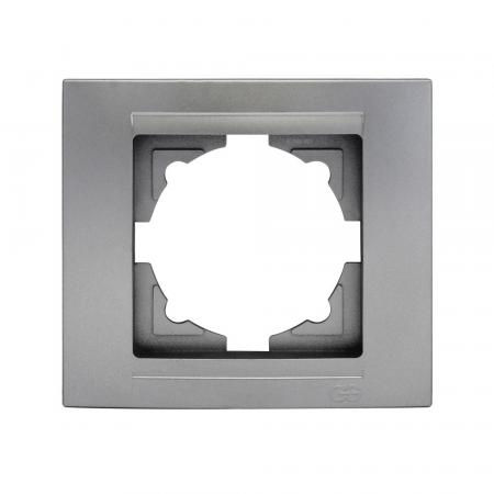 Günsan MODERNA 01291500000140 1-fach Abdeckrahmen, Silber