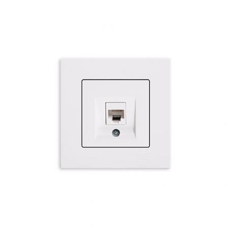Günsan Eqona Datenbuchse RJ45 CAT5 Unterputz Weiß