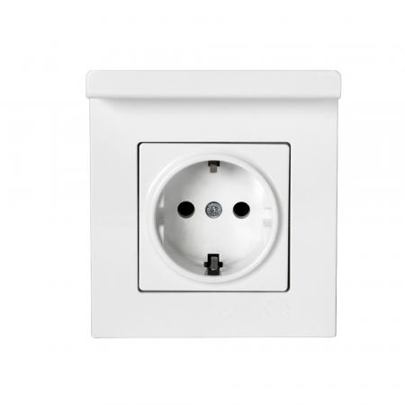 Günsan EQONA PRATIC 01401102100115 Steckdose mit Handyhalterung, Weiß, 16 A, 250 V