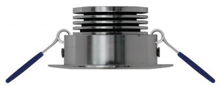 MOBILUX Schwenkbarer LED-Einbaustrahler MOBiDIM COB CLASSIC 9W R 3000K alu poliert