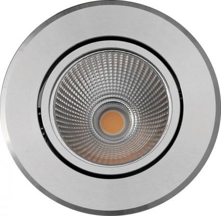 MOBILUX Schwenkbarer LED-Einbaustrahler MOBiDIM COB CLASSIC 9W R 3000K alu poliert