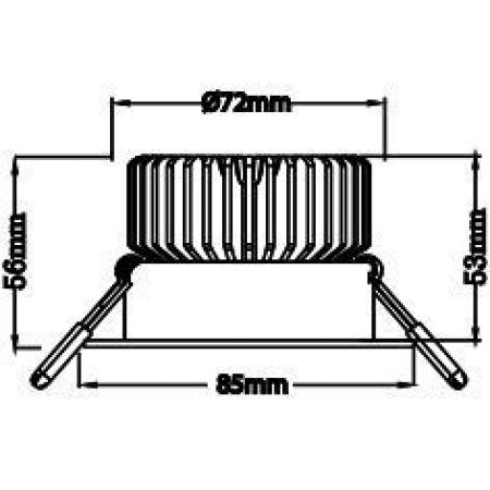 MOBILUX LED-Einbauleuchte MOBiDIM COB POWER 12W R 3000K Weiß