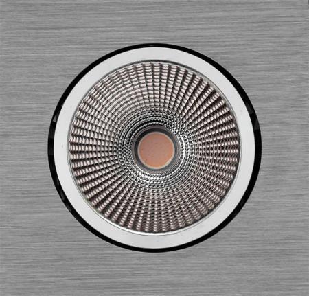 MOBILUX LED-Einbauleuchte MOBiDIM COB POWER 12W Q 3000K alu gebürstet