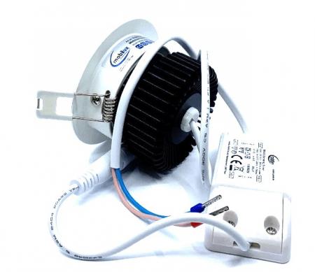 MOBILUX LED Einbauleuchte MOBiDIM COB POWER 12W R 3000K alu gebürstet