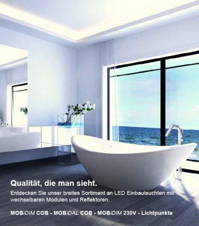 MOBILUX LED-Einbaustrahler MOBiDIM COB CLASSIC IP65 9W Q 3000K alu gebürstet