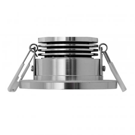 Mobilux LED Einbauleuchte alu poliert MOBiDIM COB CLASSIC IP65 9W R 3000K 45°