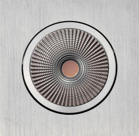 MOBILUX Einbaustrahler schwenkbar eckig MOBiDIM COB SLIM 9W 3000K 60° alu gebürstet