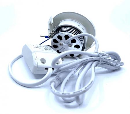 Mobilux LED-Einbauleuchte Badstrahler MOBiDIM COB CLASSIC IP65 9W 2700K 45° weiß