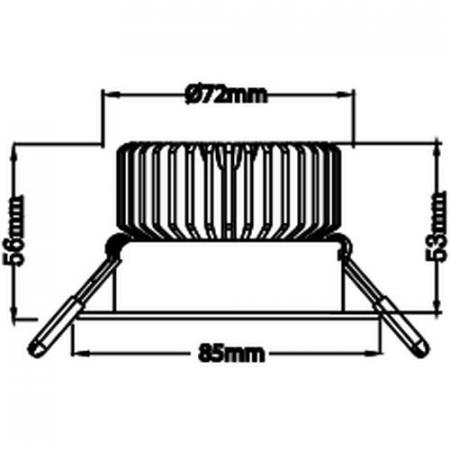 MOBILUX Schwenkbare LED Einbauleuchte MOBiDIM COB POWER 11,5W R DIM2WARM 45° 95Ra alu gebürstet