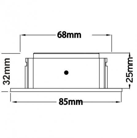 MOBILUX Feuchtraum Einbaustrahler MOBiDIM COB SLIM IP65 R 8,5W D2W 60° weiß