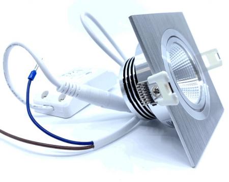 MOBILUX LED-Einbauleuchte MOBiDIM COB CLASSIC 9W Q 4000K alu gebürstet