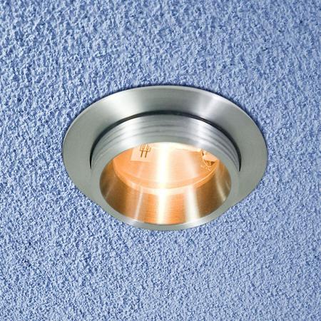 EVN Decken-Einbaustrahler für GU4 Leuchtmittel rund alu pol. IP54 12V EinbauØ60