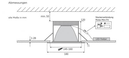 CDS LED Downlight DLR180XW HORTICULTURE – Professionelle Einbauleuchte mit Sun-Like Full Spectrum für Innenraumbegrünung
