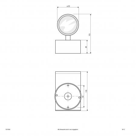 EVN Einflammige Wandanbauleuchte, IP65 103100A