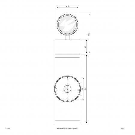 EVN Zweiflammige Wandanbauleuchte, IP65 104100A