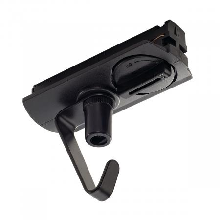 SLV 143170 Adapter für 1-Phasen Hochvoltschiene, schwarz, elektrisch, mit Haken