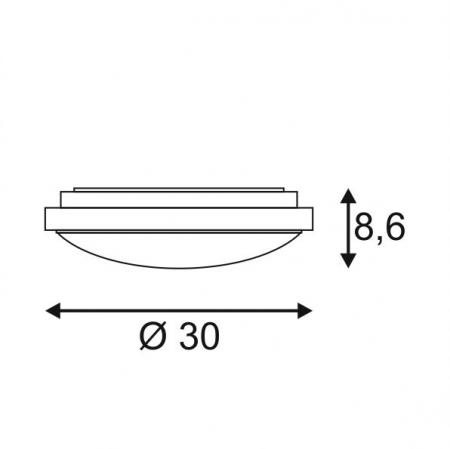 SLV 155156 MARONA LED Wand- und Deckenleuchte rund metall gebürstet mit warmweißer LED