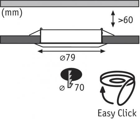 Paulmann 17946 Premium Einbauleuchte max. 50W 12V GU5.3 Chrom