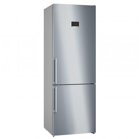 BOSCH Serie 6 Freistehende Kühl-Gefrier-Kombination mit Gefrierbereich unten 203 x 70 cm Edelstahl (mit Antifingerprint) - Kühlschrank