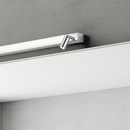 90cm Helestra NERO LED Wandleuchte  –  Spiegelleuchte mit umschaltbarer Lichtfarbe und schwenkbaren Strahlern