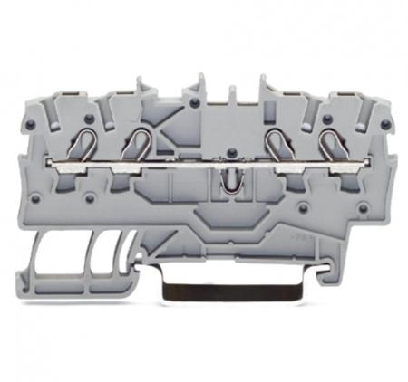 WAGO 2000-1403 Durchgangsklemme 1 mm² 4-Leiter Push-in CAGE CLAMP Rot Ex e II Hutschiene