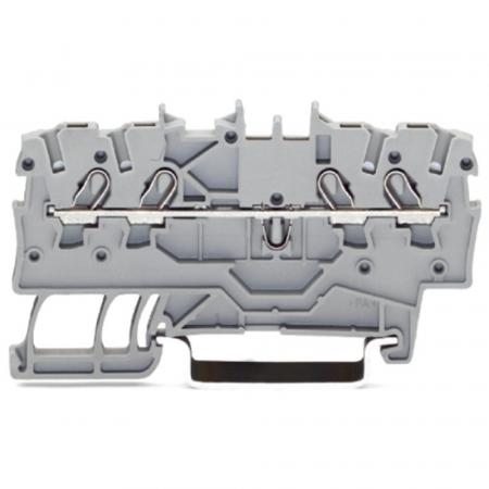 WAGO 2000-1405 4-Leiter-Durchgangsklemme 1 mm² schwarz | Push-in CAGE CLAMP | Ex e II