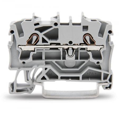 WAGO 2002-1201 Durchgangsklemme 2,5 mm² Push-in CAGE CLAMP grau