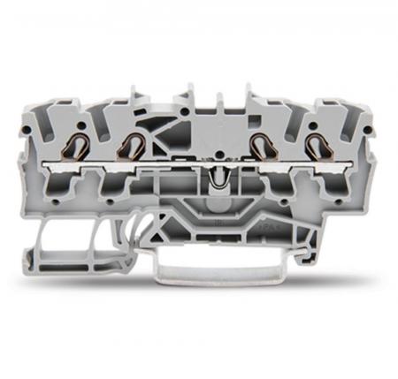 WAGO 2002-1401 Durchgangsklemme 4-Leiter 2,5 mm² Push-in CAGE CLAMP grau