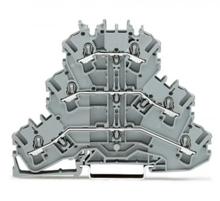 WAGO 2002-3201 Dreistockklemme 2,5 mm² Push-in CAGE CLAMP Ex e II DIN-Schiene