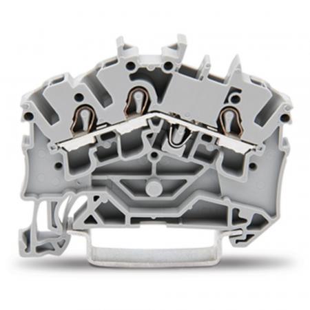 WAGO 2002-6301 3-Leiter-Durchgangsklemme 2,5 mm² | Push-in CAGE CLAMP | Ex e II | grau