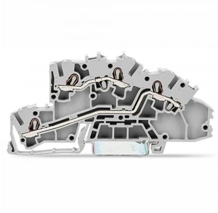 WAGO 2003-7642 Installationsetagen Klemme L/L 2,5 mm² Push-in CAGE CLAMP grau
