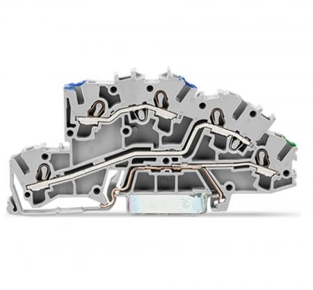 WAGO 2003-7646 Installationsetagen Klemme N/L/PE 2,5 mm² Push-in CAGE CLAMP
