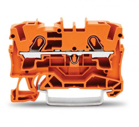 WAGO 2004-1202 Durchgangsklemme 4 mm² 2-Leiter Push-in CAGE CLAMP Orange Ex e II Hutschiene