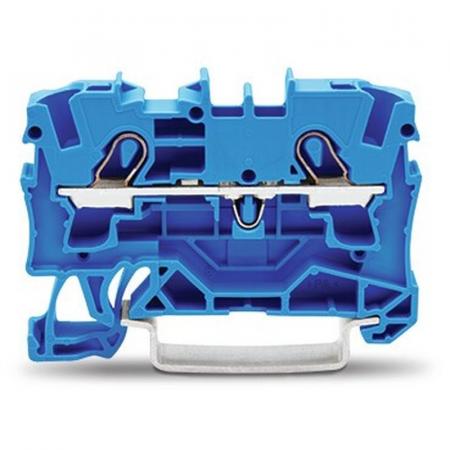 WAGO 2004-1204 Durchgangs Klemme 4 mm² blau Push-in CAGE CLAMP