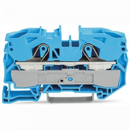 WAGO 2016-1204 Durchgangsklemme 16 mm² blau | 2-Leiter | Push-in CAGE CLAMP | Ex e II & Ex i