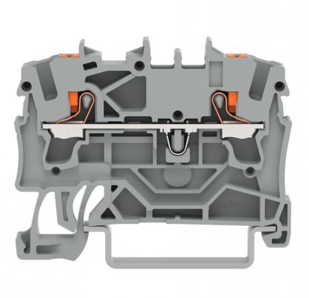 WAGO 2202-1201 Durchgangsklemme 2,5 mm² Push-in CAGE CLAMP grau