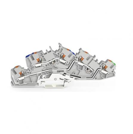 WAGO 2205-7646 Installationsetagen Klemme 4 mm² N/L/PE mit Drücker