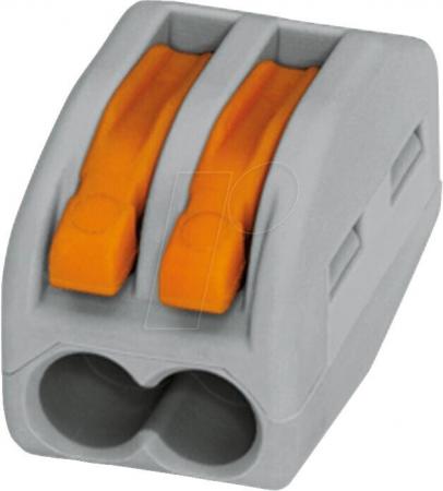 WAGO 222-412 Verbindungsklemme mit Hebeln 2-polig 0,08–4 mm²