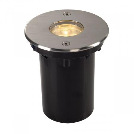 SLV 233520 DASAR LED HV Bodeneinbauleuchte Strahler rund  Edelstahl warmweiss IP67