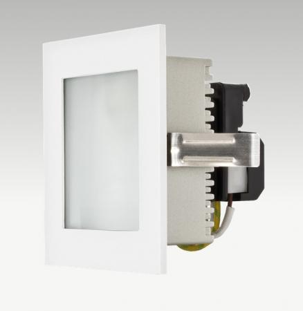 EVN 239501 Wandeinbauleuchte Weiß quadratisch G9 230 V AC dimmbar mit opaler Glasabdeckung 25 W für Innenbereiche Einbaumaße 78 x 71 x 65 mm