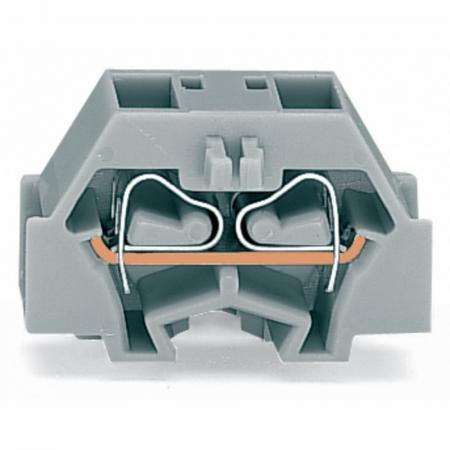 WAGO 260-331 4-Leiter-Klemme 1,5 mm² CAGE CLAMP Grau mit Befestigungsflansch