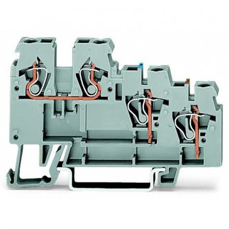 WAGO 270-560 Initiatorenklemme 3-Leiter 2,5 mm² grau