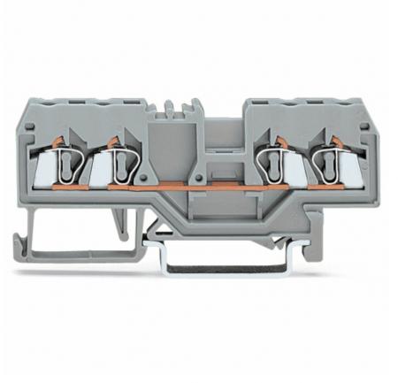 WAGO 280-833 Durchgangsklemme 4-Leiter 2,5 mm² CAGE CLAMP grau