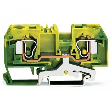 WAGO 284-907 Schutzleiterklemme 10 mm² grün-gelb