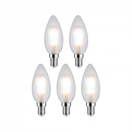 5er Paulmann 29096 Filament LED Kerzenlampen E14 4,8W wie 40W neutralweißes Licht 4000K Matt