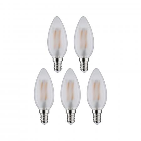 5er Paulmann 29096 Filament LED Kerzenlampen E14 4,8W wie 40W neutralweißes Licht 4000K Matt
