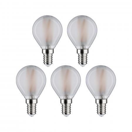 5er Set Paulmann 29097 Filament LED Tropfenlampen E14 4,8W wie 40W 2700K Matt warmweißes Licht