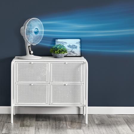 Rowenta Turbo Silence Extreme VU2731 tafelventilator, stille en krachtige tafelventilator, energiebesparend, ventilator met 4 snelheden, stille nachtstand, turboboost, automatische oscillatie