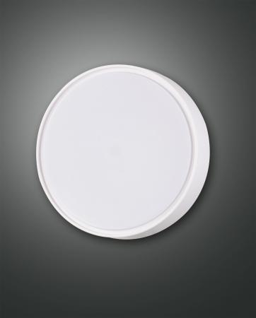 Fabas Luce 3224-61-102 Hatton LED Außen-Deckenleuchte Ø250mm 14W IP65 Weiß Bewegungsmelder